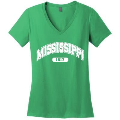 Mississippi Collegiate Style 1817 Women's V-Neck T-Shirt