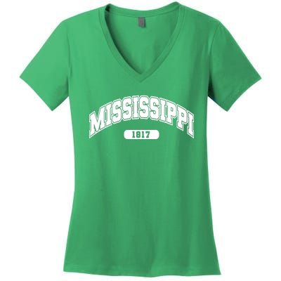 Mississippi Collegiate Style 1817 Women's V-Neck T-Shirt