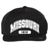 Missouri Collegiate Style 1812 Wool Snapback Cap
