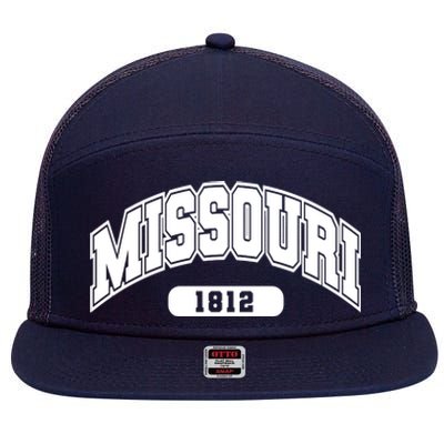 Missouri Collegiate Style 1812 7 Panel Mesh Trucker Snapback Hat