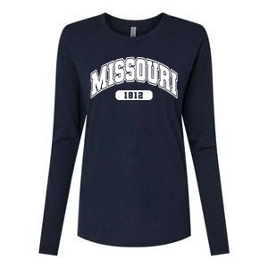 Missouri Collegiate Style 1812 Womens Cotton Relaxed Long Sleeve T-Shirt