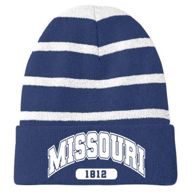 Missouri Collegiate Style 1812 Striped Beanie with Solid Band