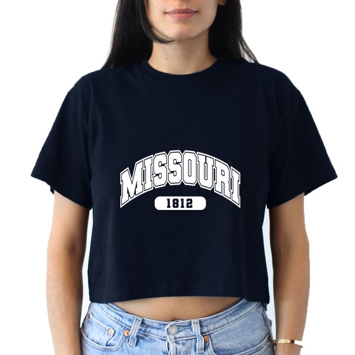 Missouri Collegiate Style 1812 Women's Crop Top Tee