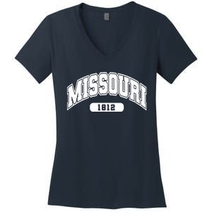 Missouri Collegiate Style 1812 Women's V-Neck T-Shirt