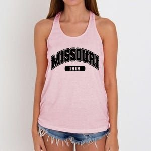 Missouri Collegiate Style 1812 Women's Knotted Racerback Tank