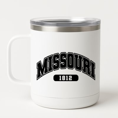 Missouri Collegiate Style 1812 12 oz Stainless Steel Tumbler Cup