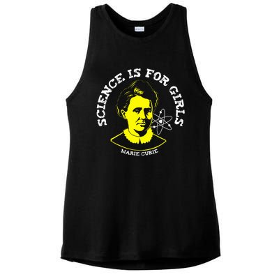 Marie Curie Science Is Chemistry Geek Gift Ladies PosiCharge Tri-Blend Wicking Tank