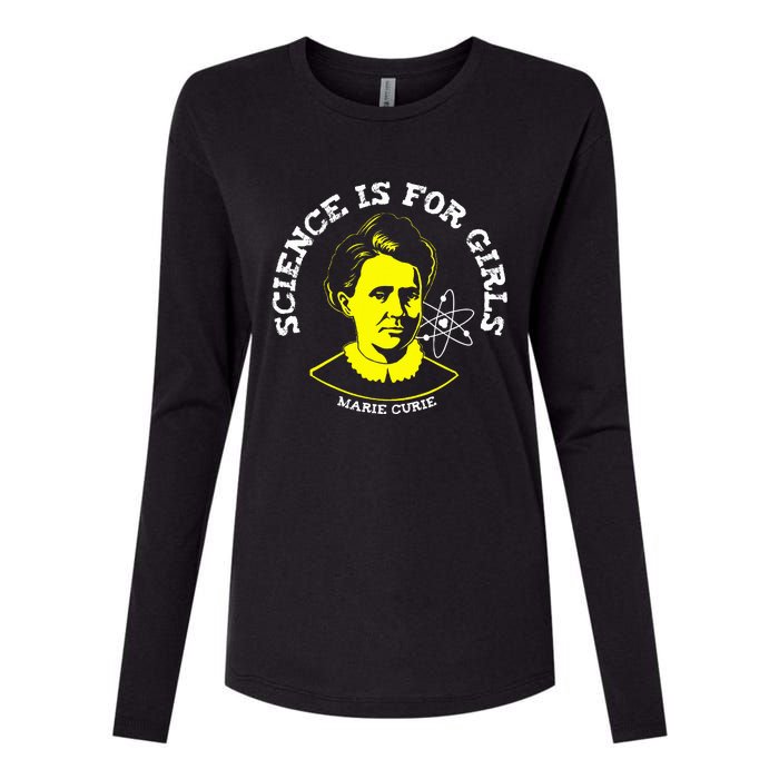 Marie Curie Science Is Chemistry Geek Gift Womens Cotton Relaxed Long Sleeve T-Shirt