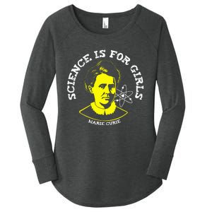 Marie Curie Science Is Chemistry Geek Gift Women's Perfect Tri Tunic Long Sleeve Shirt