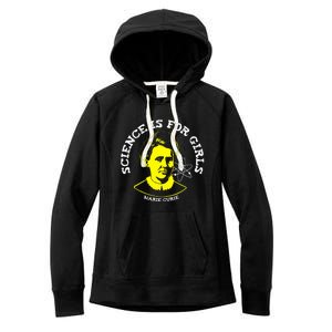 Marie Curie Science Is Chemistry Geek Gift Women's Fleece Hoodie