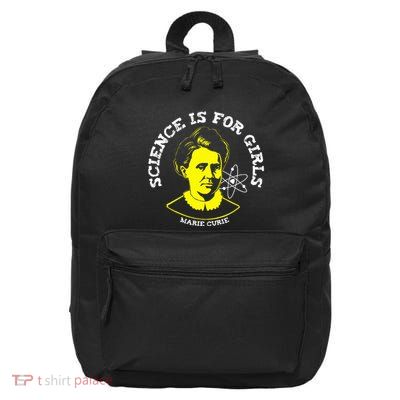 Marie Curie Science Is Chemistry Geek Gift 16 in Basic Backpack