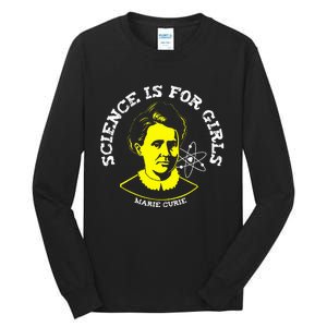 Marie Curie Science Is Chemistry Geek Gift Tall Long Sleeve T-Shirt