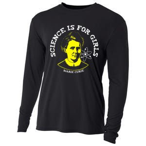 Marie Curie Science Is Chemistry Geek Gift Cooling Performance Long Sleeve Crew