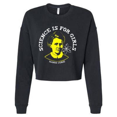 Marie Curie Science Is Chemistry Geek Gift Cropped Pullover Crew