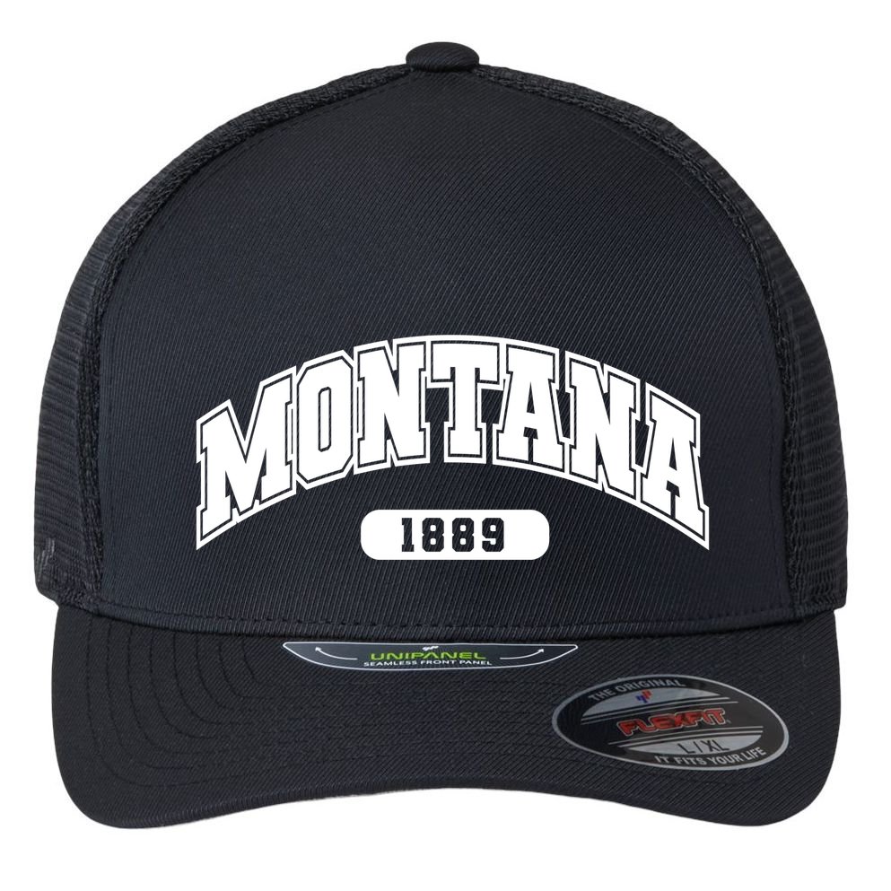Montana Collegiate Style 1889 Flexfit Unipanel Trucker Cap