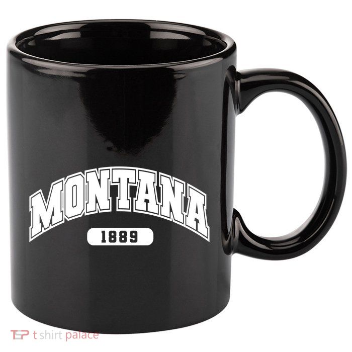 Montana Collegiate Style 1889 11oz C Handle Ceramic Mug