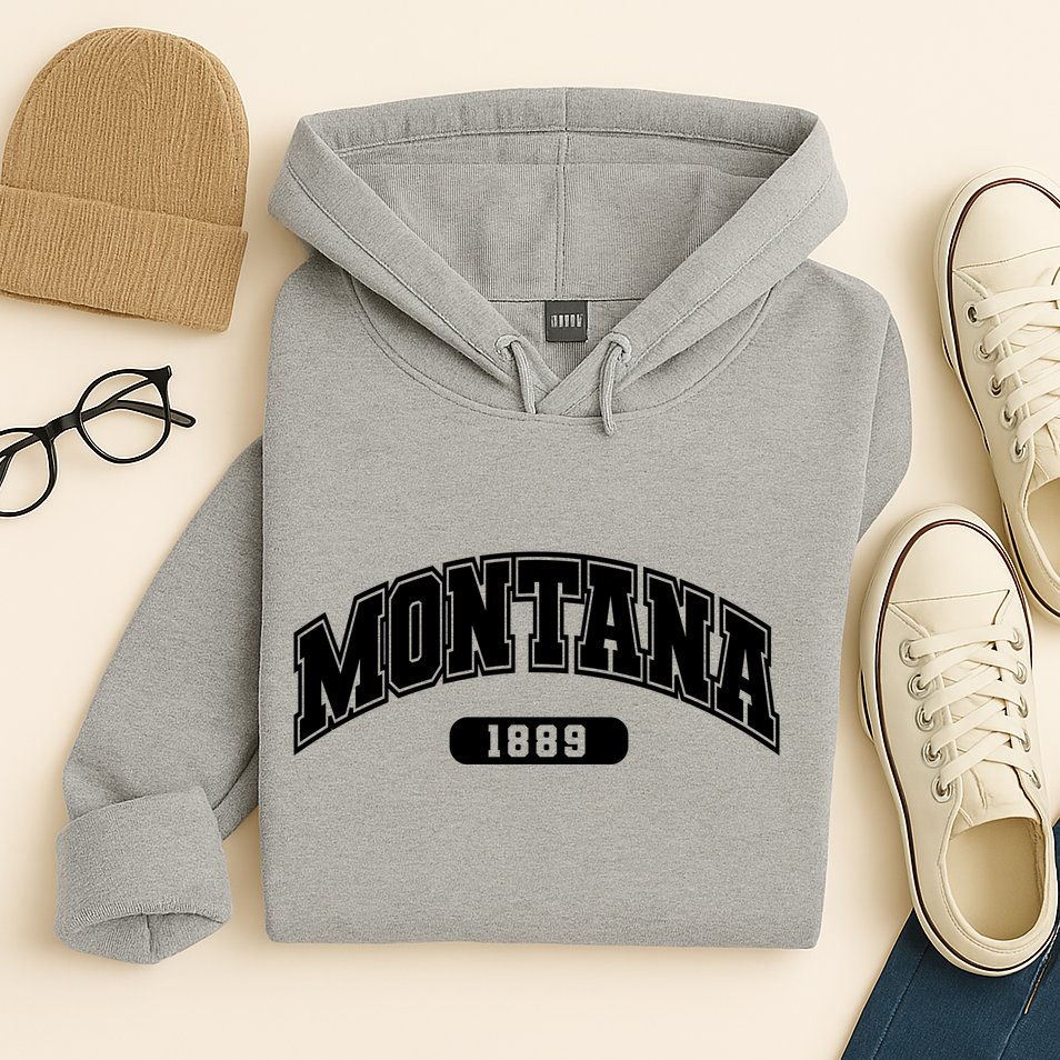 Montana Collegiate Style 1889 Hoodie