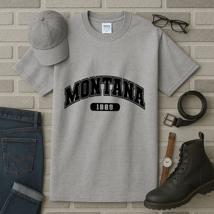 Montana Collegiate Style 1889 Tall T-Shirt