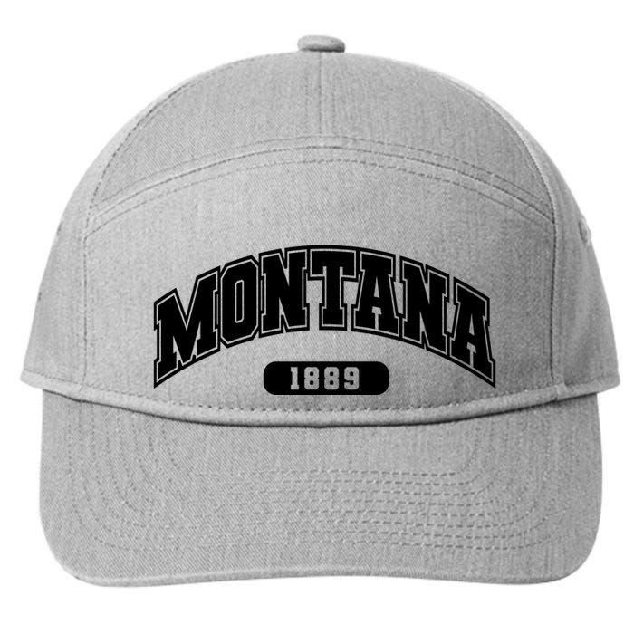 Montana Collegiate Style 1889 7-Panel Snapback Hat