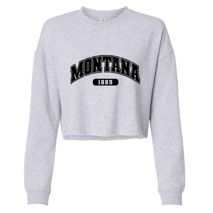 Montana Collegiate Style 1889 Cropped Pullover Crew