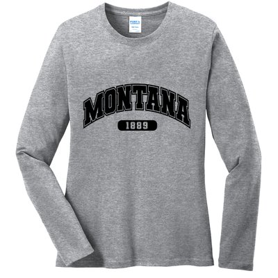 Montana Collegiate Style 1889 Ladies Long Sleeve Shirt