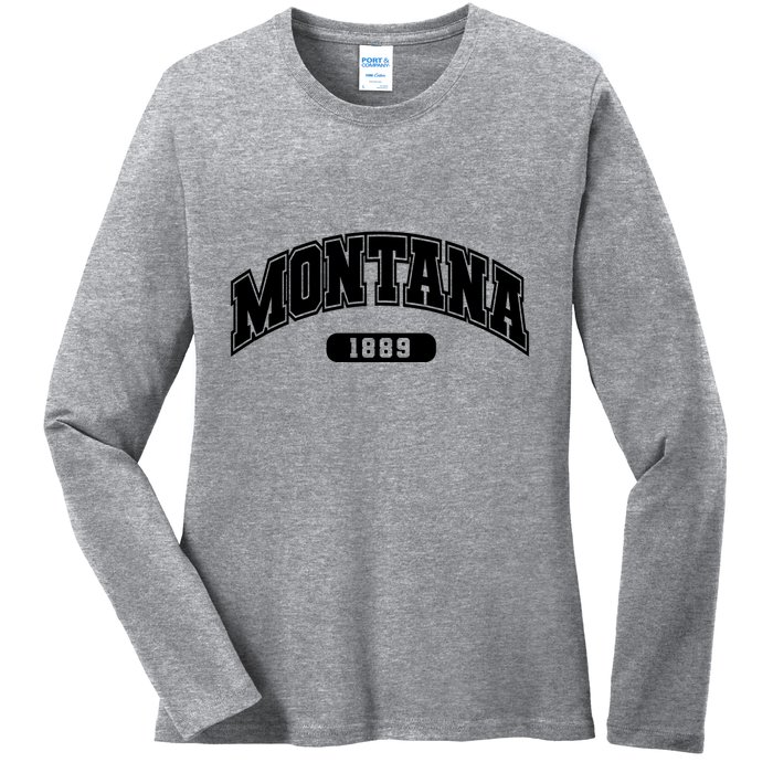 Montana Collegiate Style 1889 Ladies Long Sleeve Shirt