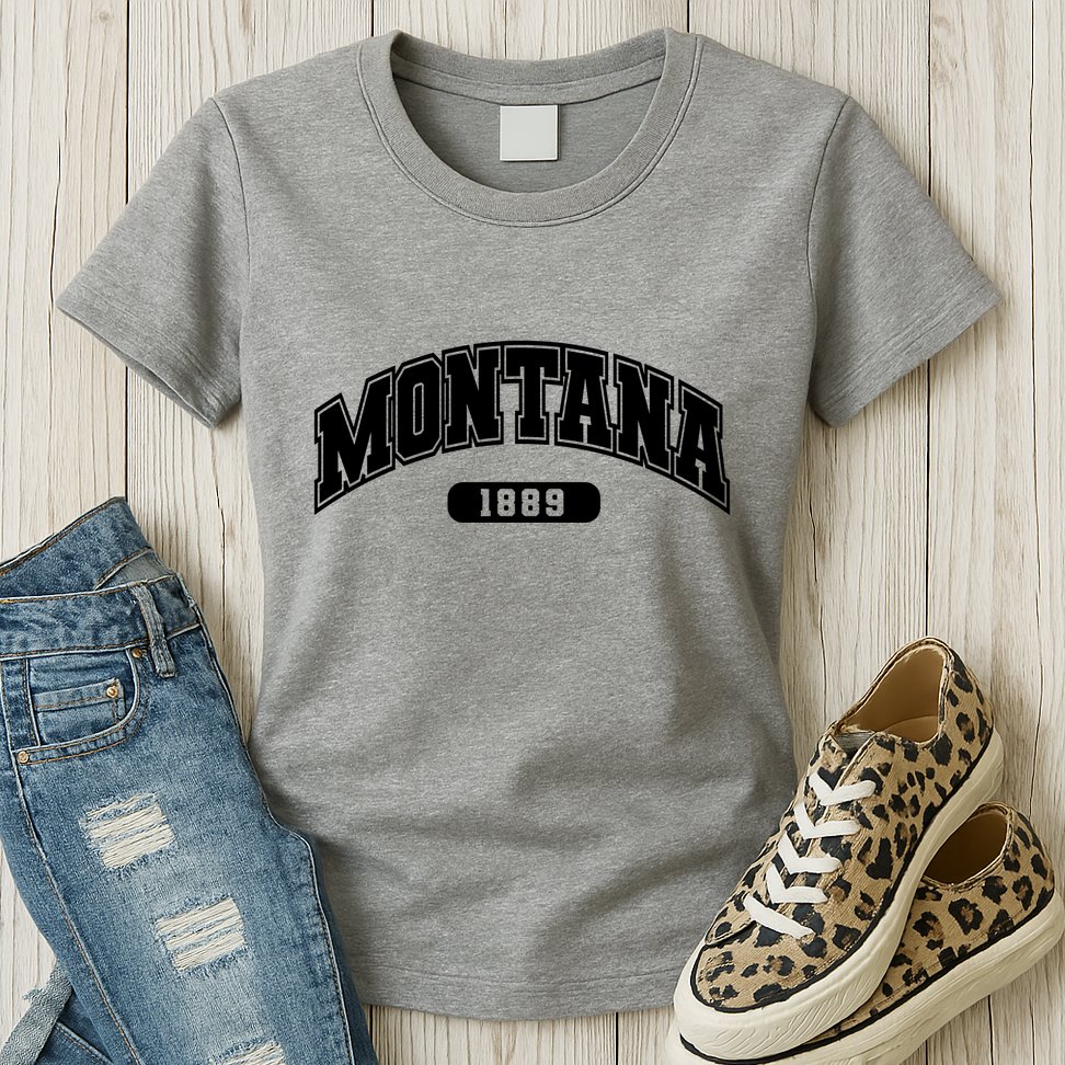 Montana Collegiate Style 1889 Womens T-Shirt