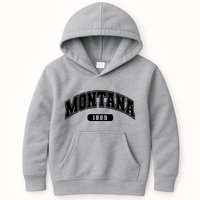 Montana Collegiate Style 1889 Kids Hoodie