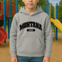 Montana Collegiate Style 1889 Kids Hoodie