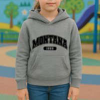 Montana Collegiate Style 1889 Kids Hoodie