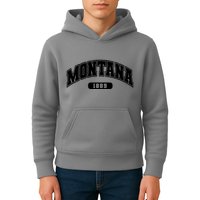 Montana Collegiate Style 1889 Kids Hoodie