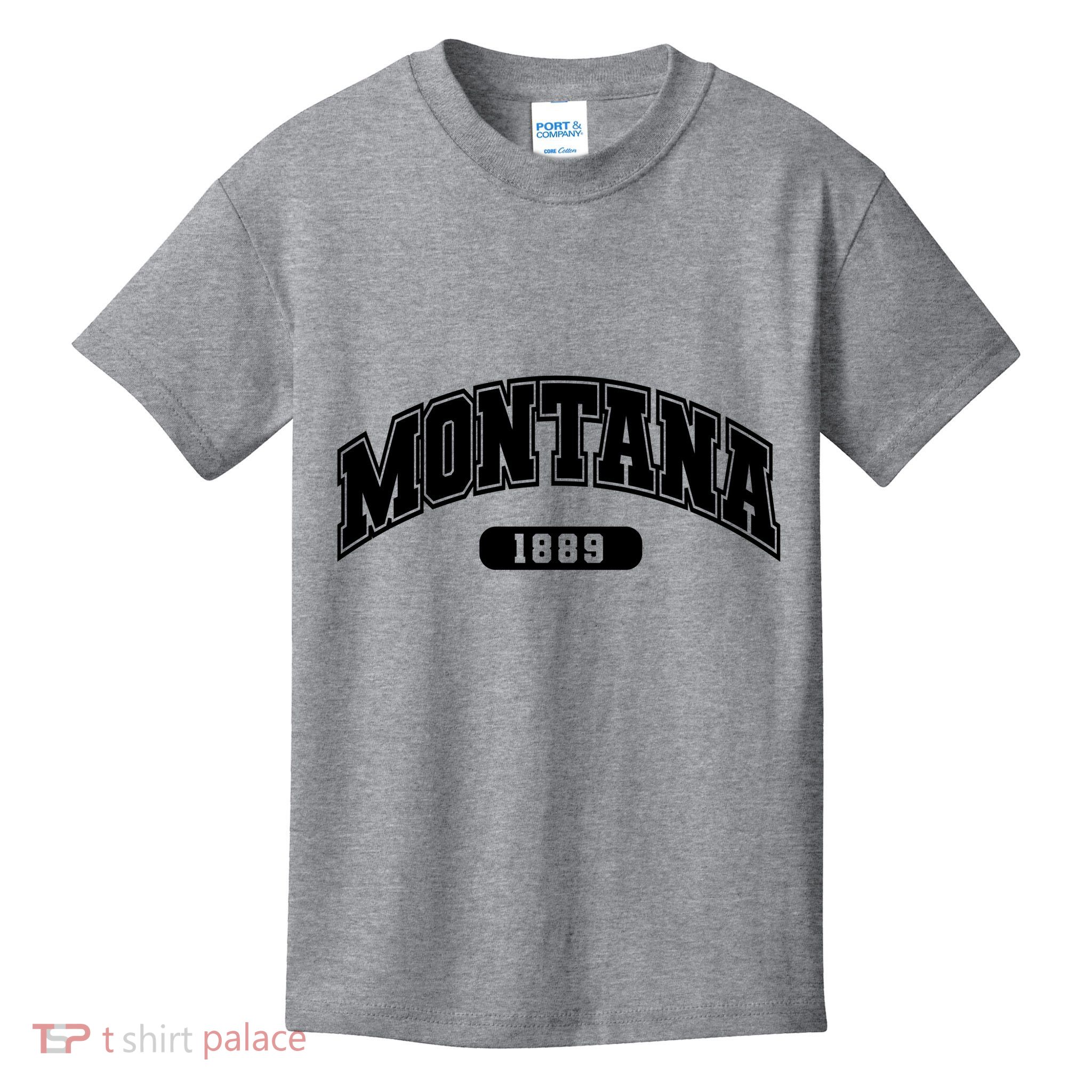 Montana Collegiate Style 1889 Kids T-Shirt