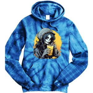 Momster Cute Skeleton Juice Funny Halloween Gift Tie Dye Hoodie