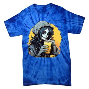 Momster Cute Skeleton Juice Funny Halloween Gift Tie-Dye T-Shirt