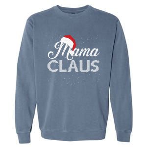 Mama Claus Santa Hat Christmas Celebration Gift Garment-Dyed Sweatshirt