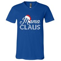 Mama Claus Santa Hat Christmas Celebration Gift V-Neck T-Shirt