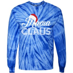 Mama Claus Santa Hat Christmas Celebration Gift Tie-Dye Long Sleeve Shirt