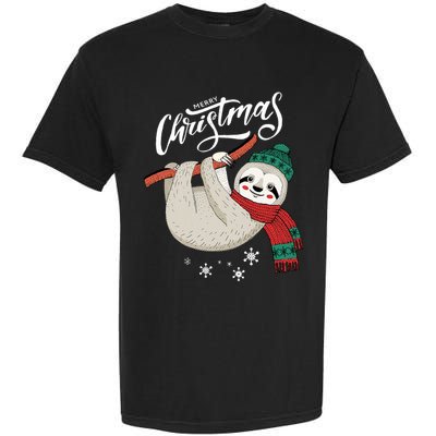 Merry Christmas Slothmas Sloth Lovers Xmas Holiday Gift Garment-Dyed Heavyweight T-Shirt
