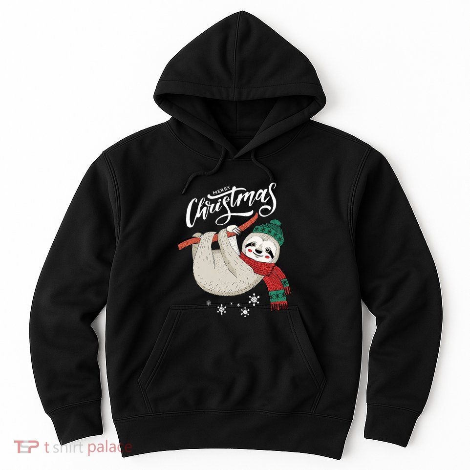 Merry Christmas Slothmas Sloth Lovers Xmas Holiday Gift Hoodie