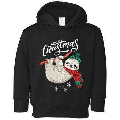 Merry Christmas Slothmas Sloth Lovers Xmas Holiday Gift Toddler Hoodie