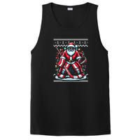 Merry Christmas Santa Hockey Goalie Ugly Christmas Sweater PosiCharge Competitor Tank