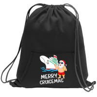 Merry Cruisemas Santa Claus Christmas Family Cruise Graphic Sweatshirt Cinch Pack Bag