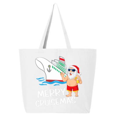 Merry Cruisemas Santa Claus Christmas Family Cruise Graphic 25L Jumbo Tote