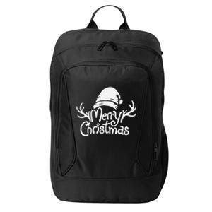 Merry Christmas Santa Hat Reindeer Family Matching Pajamas  City Backpack