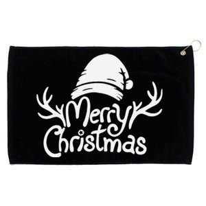 Merry Christmas Santa Hat Reindeer Family Matching Pajamas  Grommeted Golf Towel