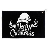 Merry Christmas Santa Hat Reindeer Family Matching Pajamas  Grommeted Golf Towel