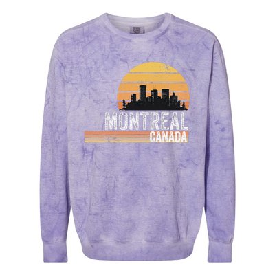 Montreal Canada Souvenir Vacation Travel Reminder Colorblast Crewneck Sweatshirt