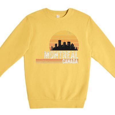 Montreal Canada Souvenir Vacation Travel Reminder Premium Crewneck Sweatshirt