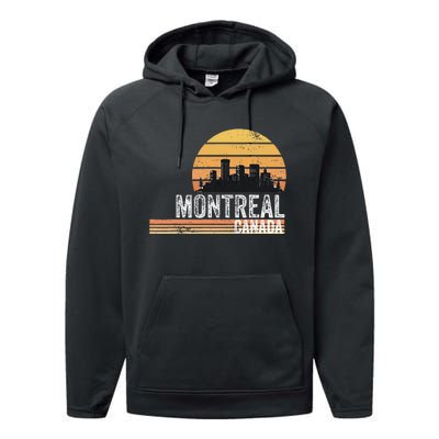 Montreal Canada Souvenir Vacation Travel Reminder Performance Fleece Hoodie