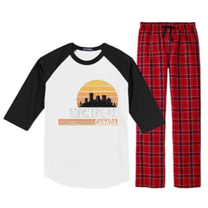 Montreal Canada Souvenir Vacation Travel Reminder Raglan Sleeve Pajama Set